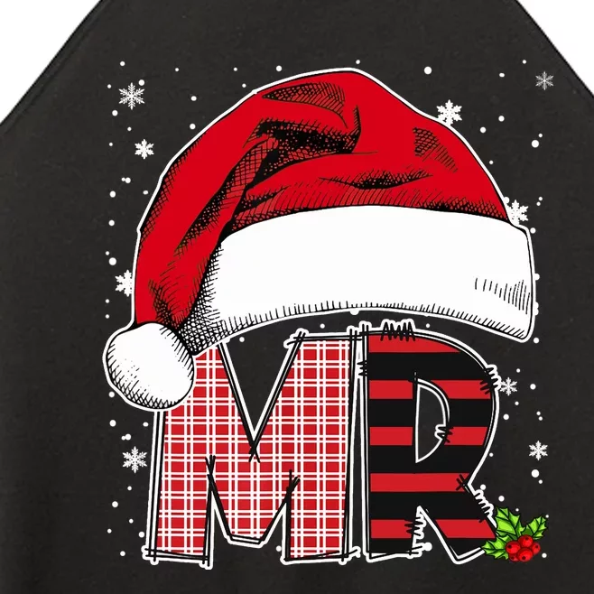 Mr And Mrs Claus Couples Matching Christmas Pajamas Santa Women’s Perfect Tri Rocker Tank