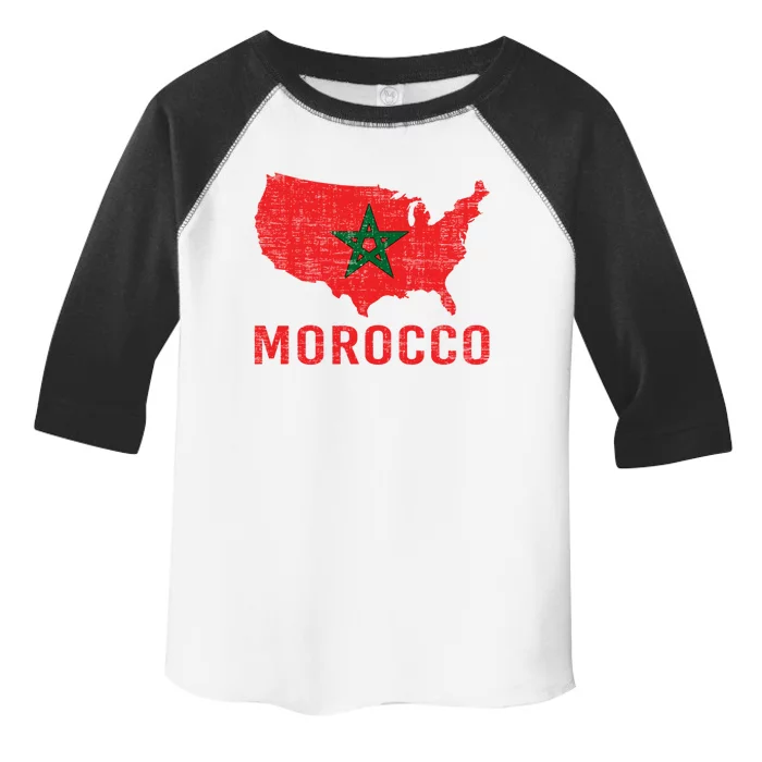 Moorish American Morocco Flag Moroccan Soccer Supporter Gift Toddler Fine Jersey T-Shirt