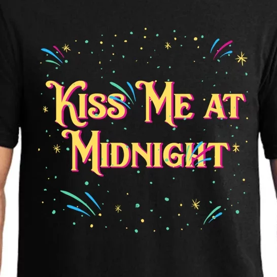 Me At Midnight Happy New Year Couples Nye Lovers Funny Gift Pajama Set