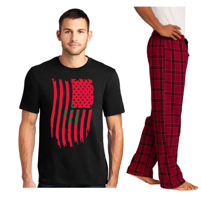 Moorish American Morocco Flag Moroccan Soccer Supporter Gift Pajama Set