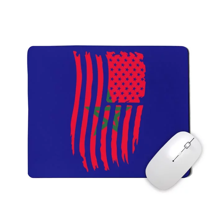 Moorish American Morocco Flag Moroccan Soccer Supporter Gift Mousepad