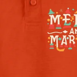 Merry And Married First Christmas Pajama Couples Matching Dry Zone Grid Performance Polo