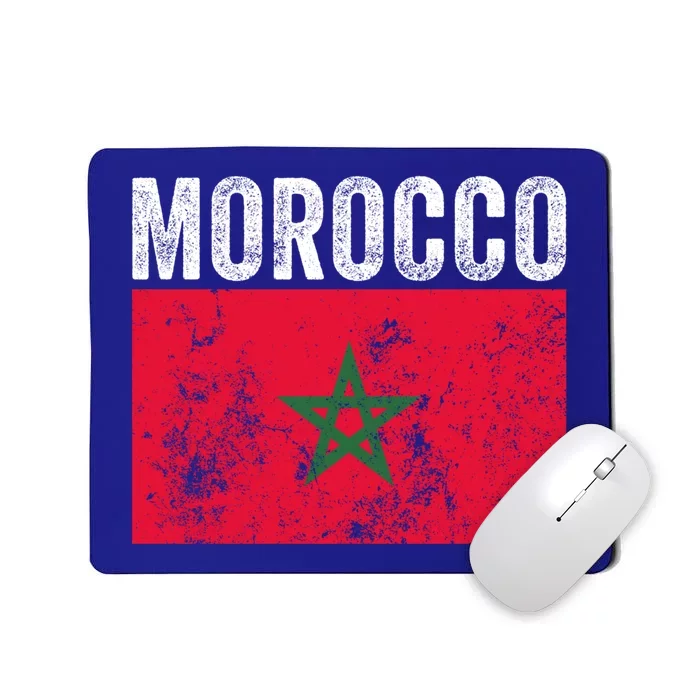 Moorish American Morocco Flag Moroccan Soccer Supporter Gift Mousepad