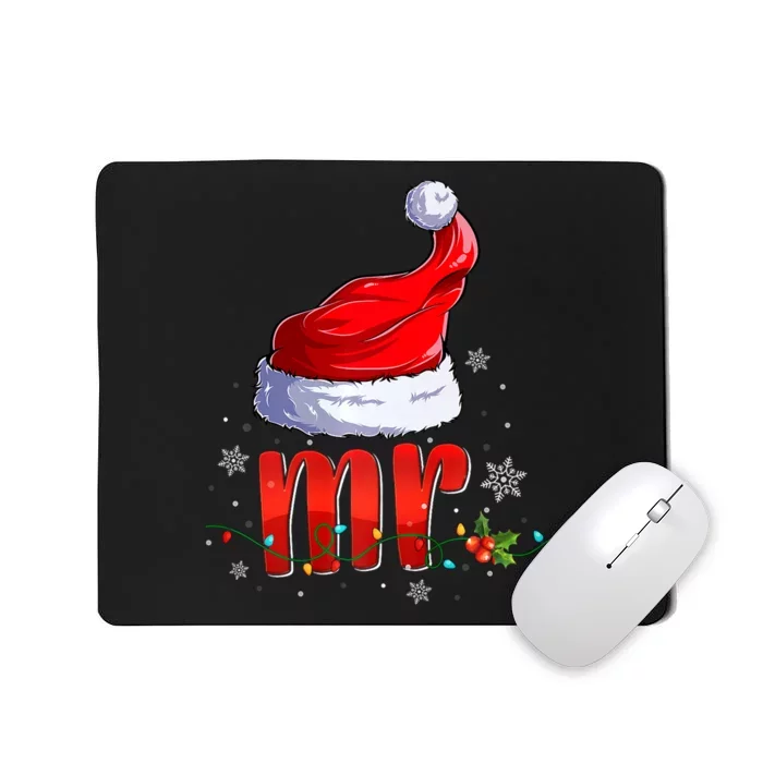 Mr And Mrs Santa Hat Matching Couples Christmas Pajamas P Mousepad