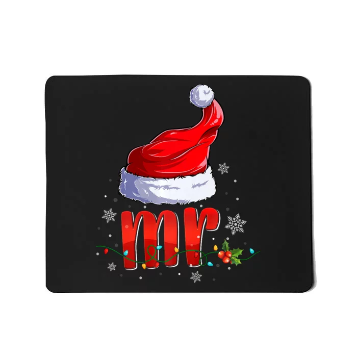 Mr And Mrs Santa Hat Matching Couples Christmas Pajamas P Mousepad