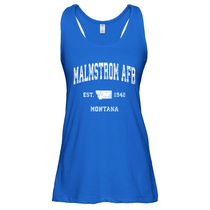 Malmstrom Afb Montana Mt Vintage Athletic Sports Ladies Essential Flowy Tank