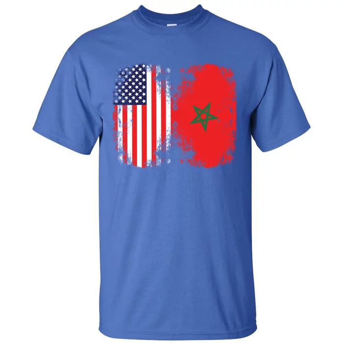 Moorish American Morocco Flag Moroccan Soccer Supporter Meaningful Gift Tall T-Shirt