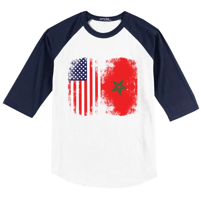 Moorish American Morocco Flag Moroccan Soccer Supporter Meaningful Gift Baseball Sleeve Shirt