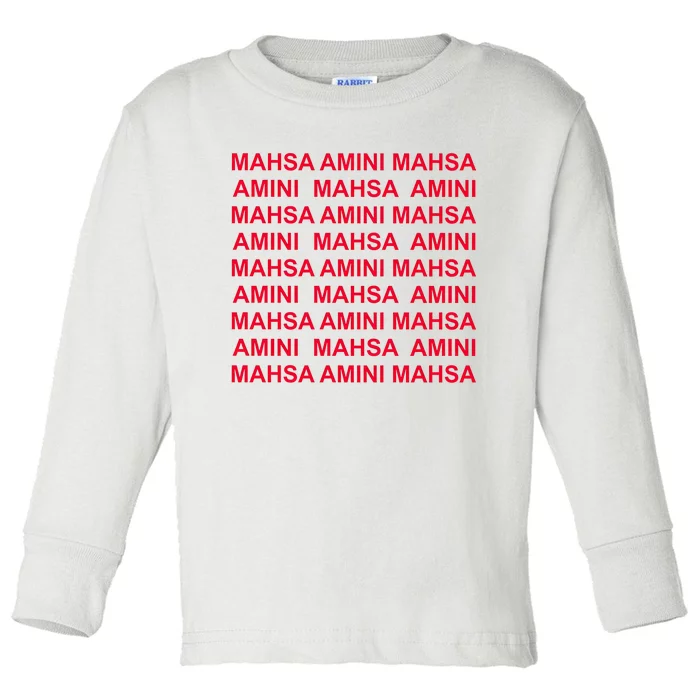 Mahsa Amini Toddler Long Sleeve Shirt