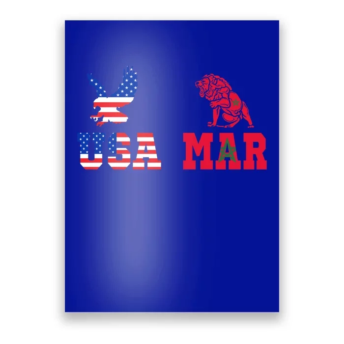 Moorish American Morocco Flag Moroccan Soccer Supporter Gift Poster