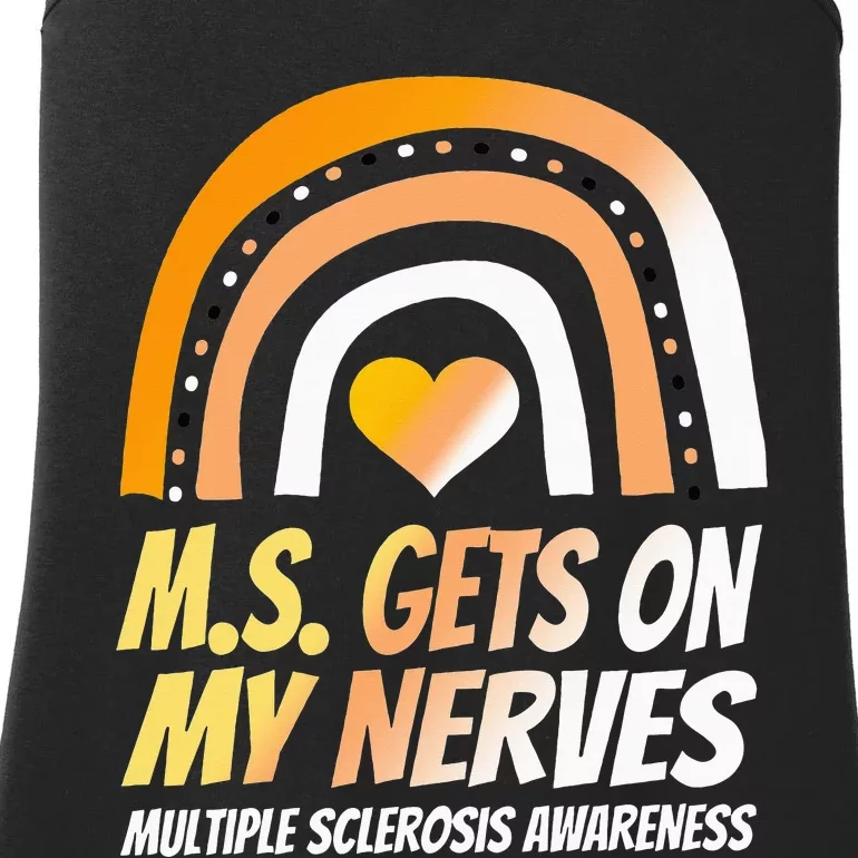 Ms Awareness Multiplesclerosis Wear Orange Ladies Essential Tank