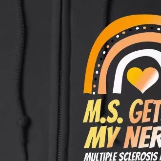 Ms Awareness Multiplesclerosis Wear Orange Full Zip Hoodie