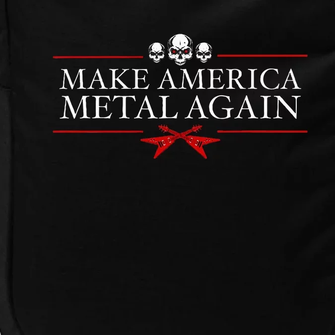 Make America Metal Again Trump Rock Heavy Music Thrash Impact Tech Backpack