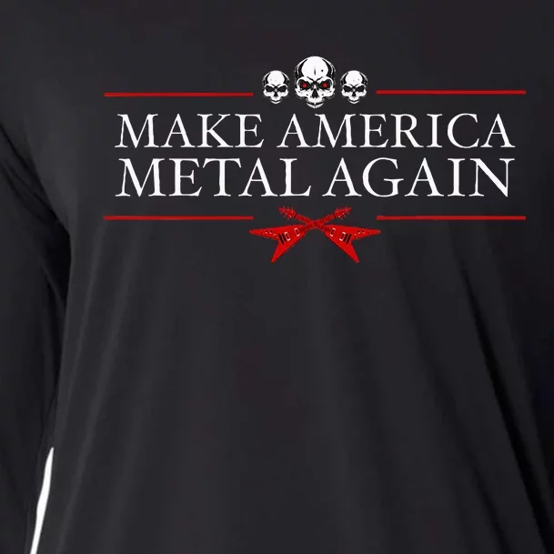 Make America Metal Again Trump Rock Heavy Music Thrash Cooling Performance Long Sleeve Crew