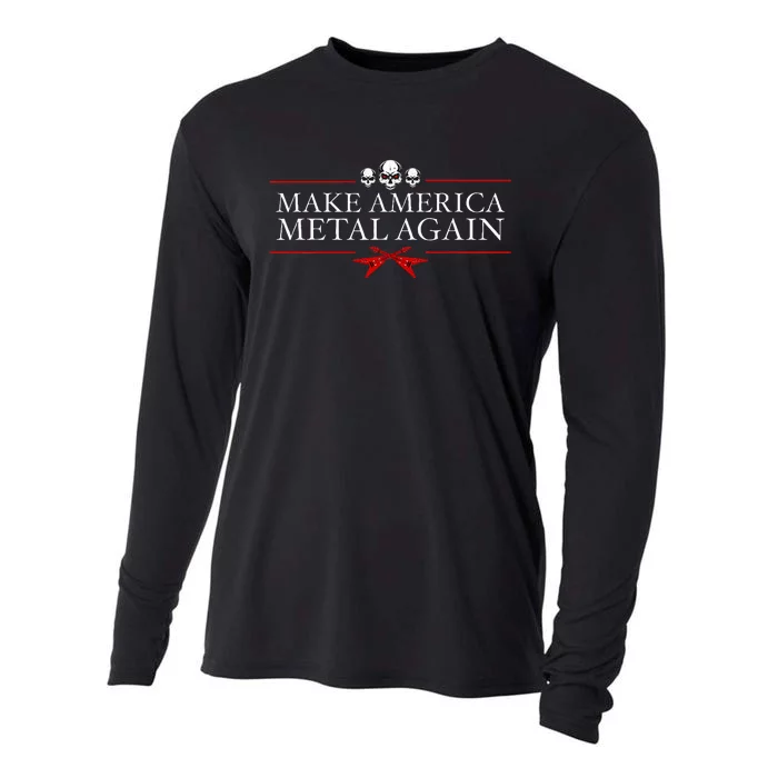 Make America Metal Again Trump Rock Heavy Music Thrash Cooling Performance Long Sleeve Crew