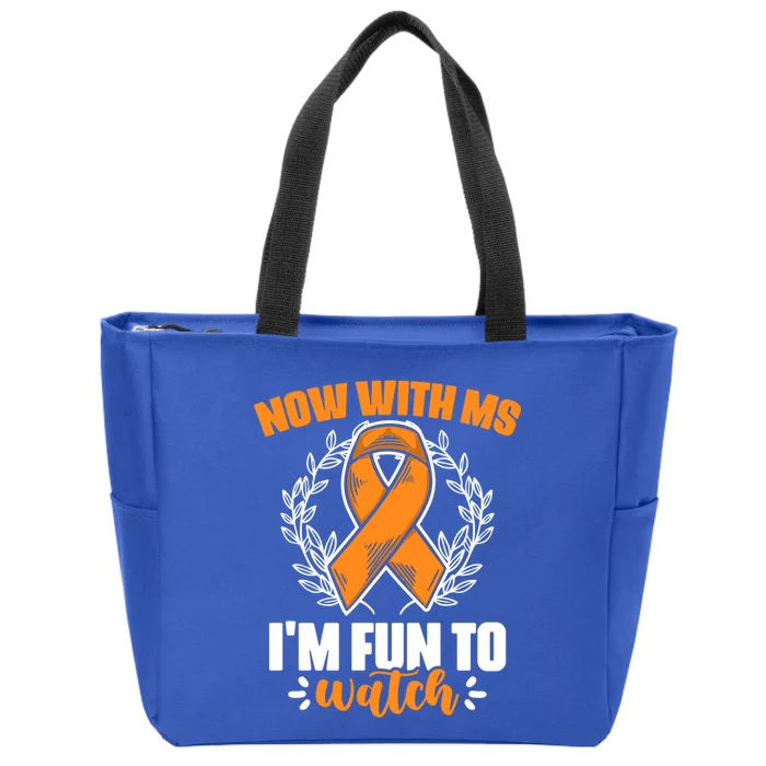 Ms Awareness Multiple Sclerosis Survivor Gift Zip Tote Bag