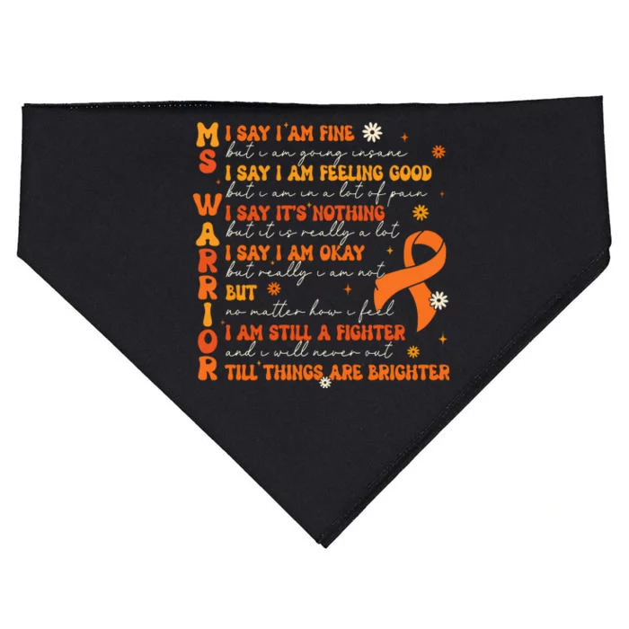 Ms Awareness Multiple Sclerosis Awareness USA-Made Doggie Bandana