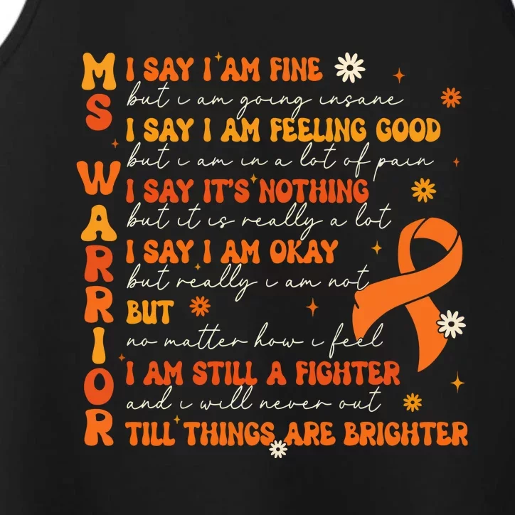 Ms Awareness Multiple Sclerosis Awareness Performance Tank