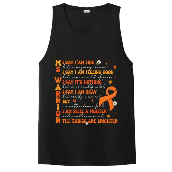 Ms Awareness Multiple Sclerosis Awareness Performance Tank