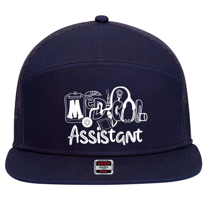 Medical Assistant 7 Panel Mesh Trucker Snapback Hat