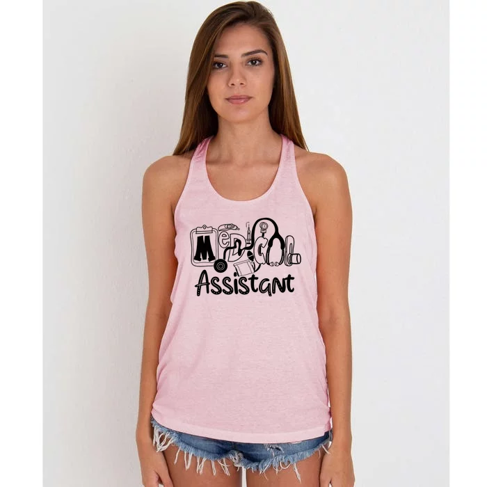 Medical Assistant Women's Knotted Racerback Tank