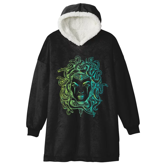 Medusa Art Hooded Wearable Blanket