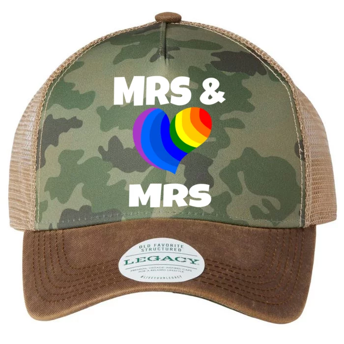 Mrs And Mrs Lgbtq Valentines Day Matching Couple Gift Lesbian Funny Gift Legacy Tie Dye Trucker Hat