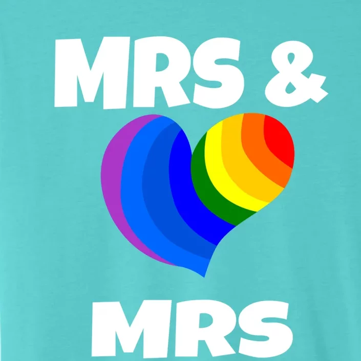 Mrs And Mrs Lgbtq Valentines Day Matching Couple Gift Lesbian Funny Gift ChromaSoft Performance T-Shirt