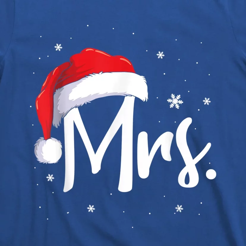 Mr And Mrs Claus Couples Matching Christmas Pajamas Santa Cool Gift T-Shirt