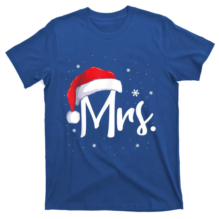 Mr And Mrs Claus Couples Matching Christmas Pajamas Santa Cool Gift T-Shirt