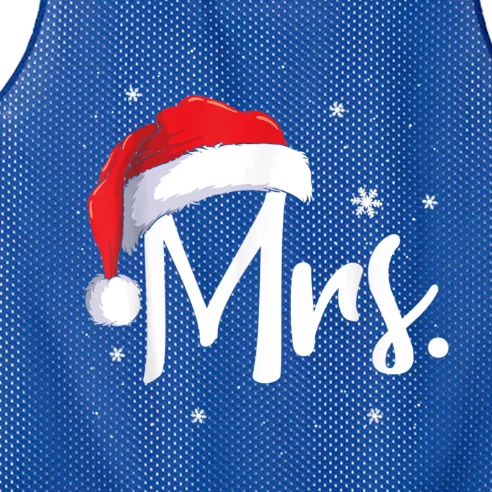 Mr And Mrs Claus Couples Matching Christmas Pajamas Santa Cool Gift Mesh Reversible Basketball Jersey Tank