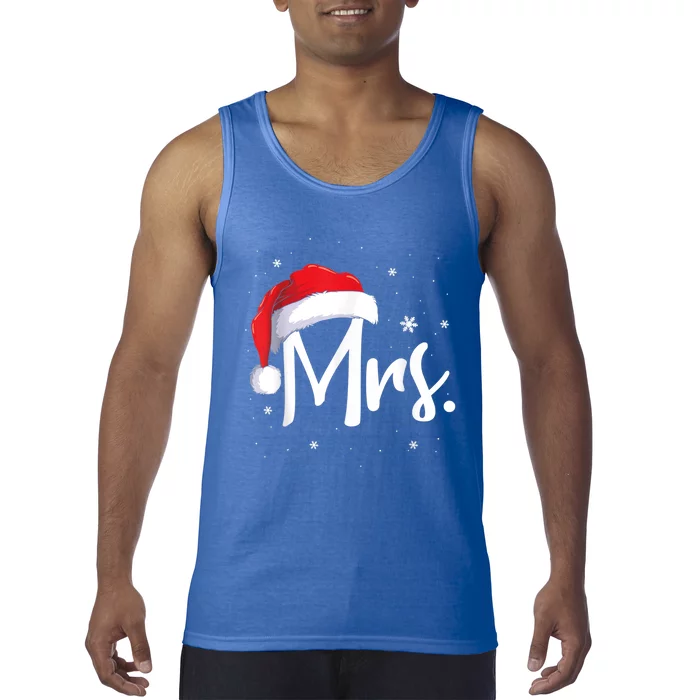 Mr And Mrs Claus Couples Matching Christmas Pajamas Santa Cool Gift Tank Top