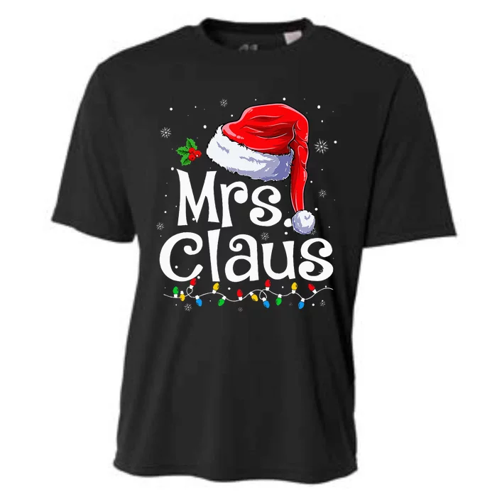 Mr And Mrs Claus Couples Matching Christmas Pajamas Santa Cooling Performance Crew T-Shirt