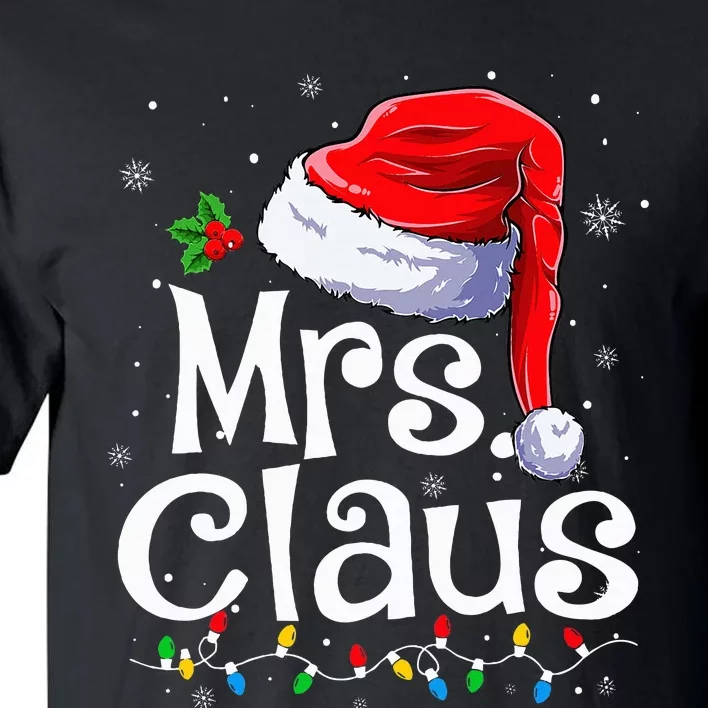 Mr And Mrs Claus Couples Matching Christmas Pajamas Santa Tall T-Shirt