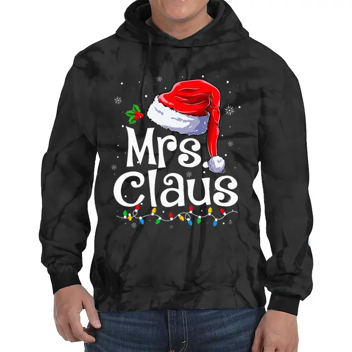 Mr And Mrs Claus Couples Matching Christmas Pajamas Santa Tie Dye Hoodie