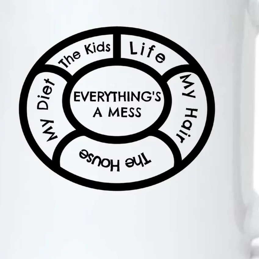 Mom Appreciation Mothers Day Mama Gift Everything’s A Mess Cool Gift Black Color Changing Mug