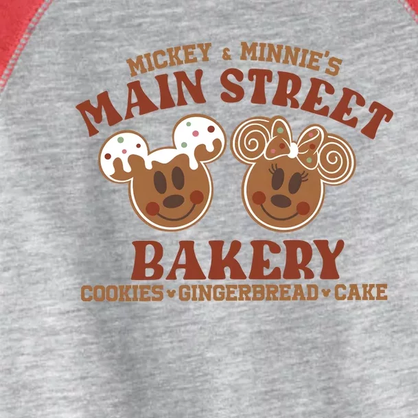 Mouse And Minnie Main Street Bakery Holiday Christmas Season Toddler Fine Jersey T-Shirt