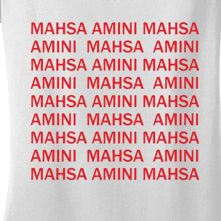 Mahsa Amini Mahsa Amini Women's V-Neck T-Shirt