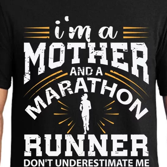 Mother And Marathon Runner Great Gift Funny Mom Gift Pajama Set