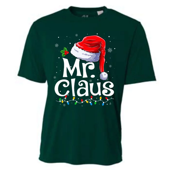 Mr and Mrs Claus Couples Matching Christmas Pajamas Santa Cooling Performance Crew T-Shirt