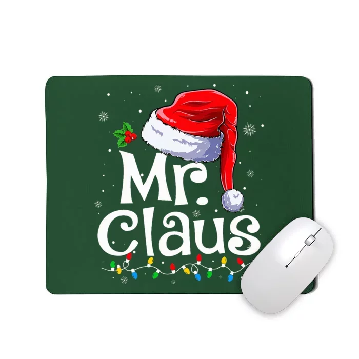 Mr and Mrs Claus Couples Matching Christmas Pajamas Santa Mousepad