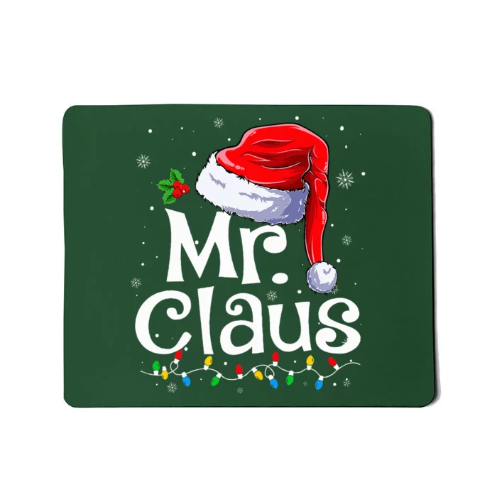 Mr and Mrs Claus Couples Matching Christmas Pajamas Santa Mousepad