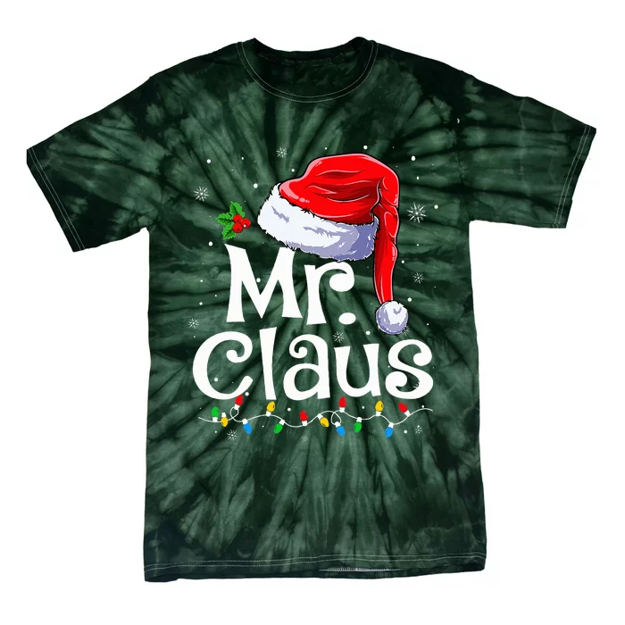 Mr and Mrs Claus Couples Matching Christmas Pajamas Santa Tie-Dye T-Shirt