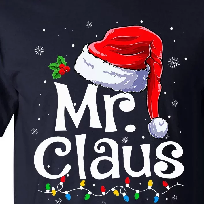 Mr and Mrs Claus Couples Matching Christmas Pajamas Santa Tall T-Shirt