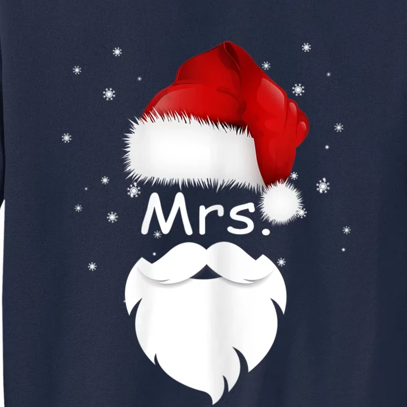 Mr And Mrs Claus Christmas Couples Matching Santa Pajamas Tall Sweatshirt