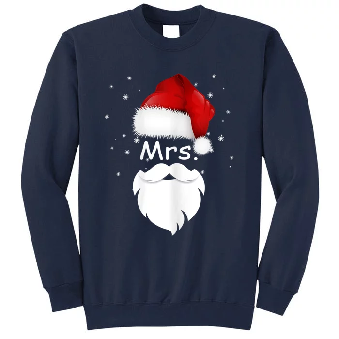 Mr And Mrs Claus Christmas Couples Matching Santa Pajamas Tall Sweatshirt