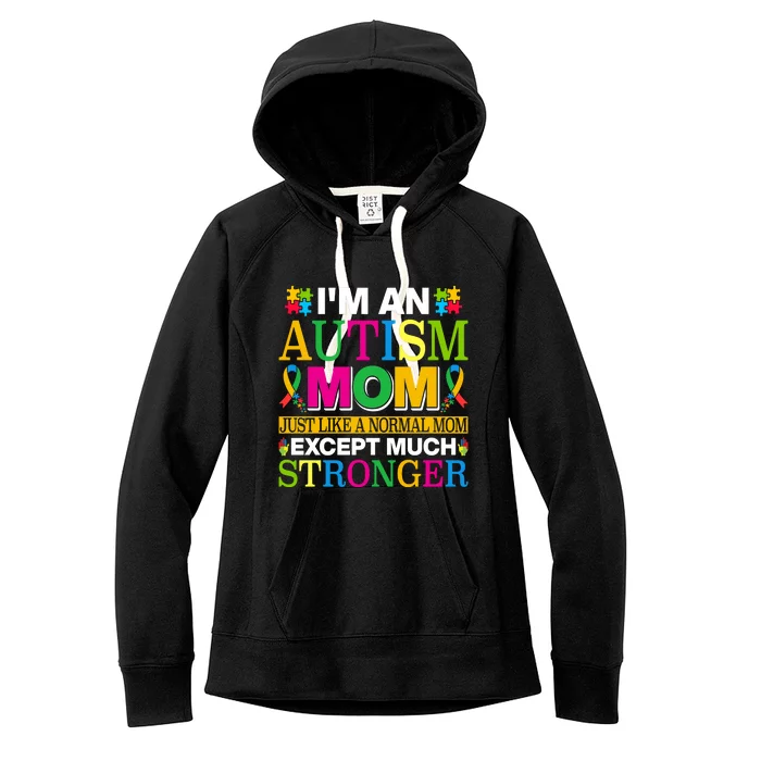 Motivational Autism Mom Colorful Autism Mom Autism Awareness Women's Fleece Hoodie