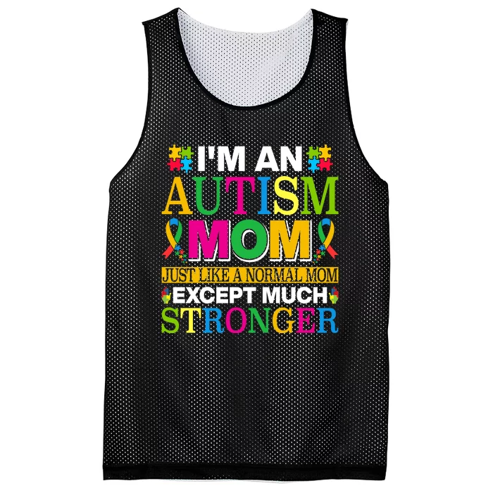 Motivational Autism Mom Colorful Autism Mom Autism Awareness Mesh Reversible Basketball Jersey Tank