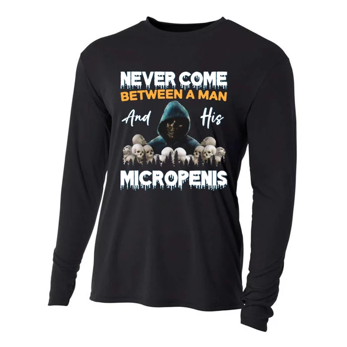 Man And Micropenis Funny Cringe Weird Stupid Meme Hilarious Cooling Performance Long Sleeve Crew