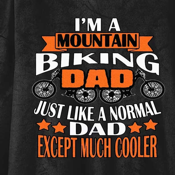 M A Mountain Biking Dad Cycling Lover Funny Hooded Wearable Blanket